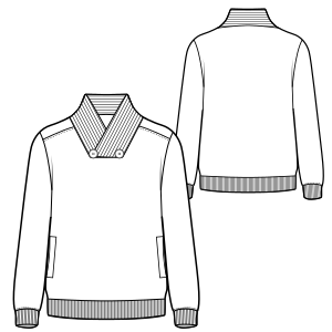 Patron ropa, Fashion sewing pattern, molde confeccion, patronesymoldes.com Polar sweatshirt 7076 BOYS Sweatshirt